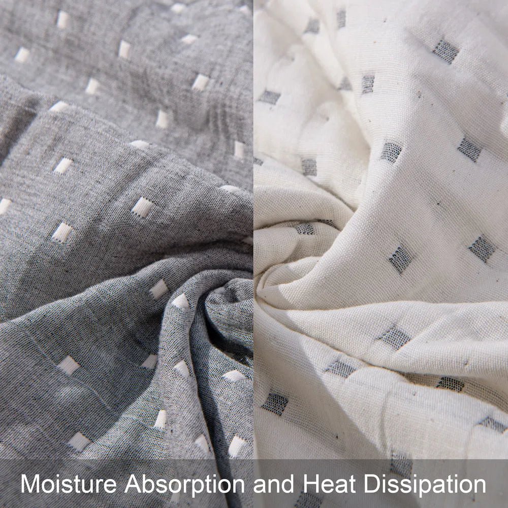 3 - Layer Cotton Muslin Bed Blanket - SomnusVeil