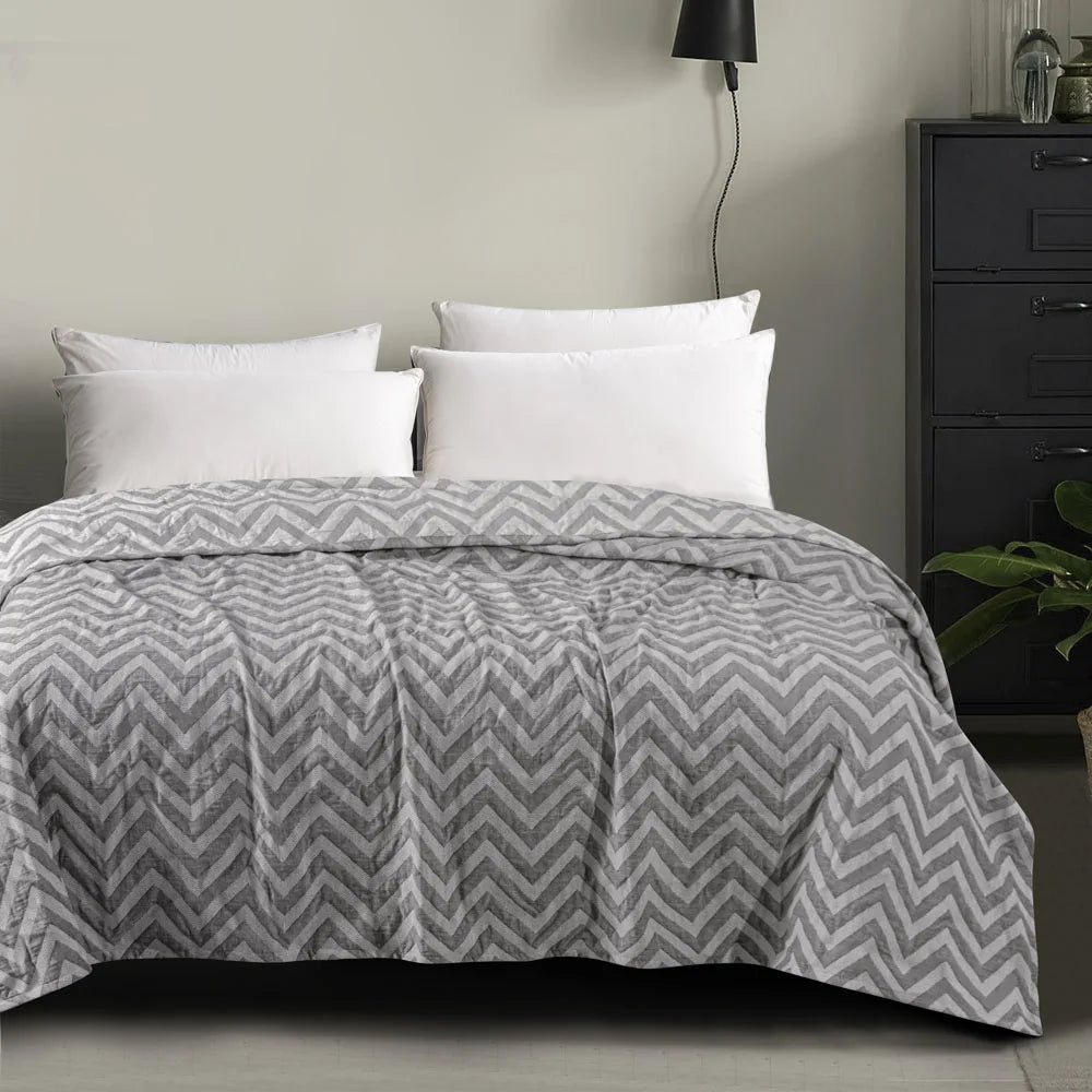 3 - Layer Cotton Muslin Bed Blanket - SomnusVeil