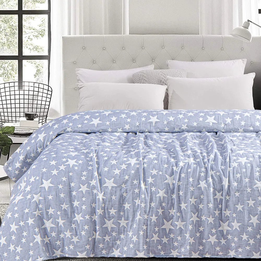 3 - Layer Cotton Muslin Bed Blanket - SomnusVeil