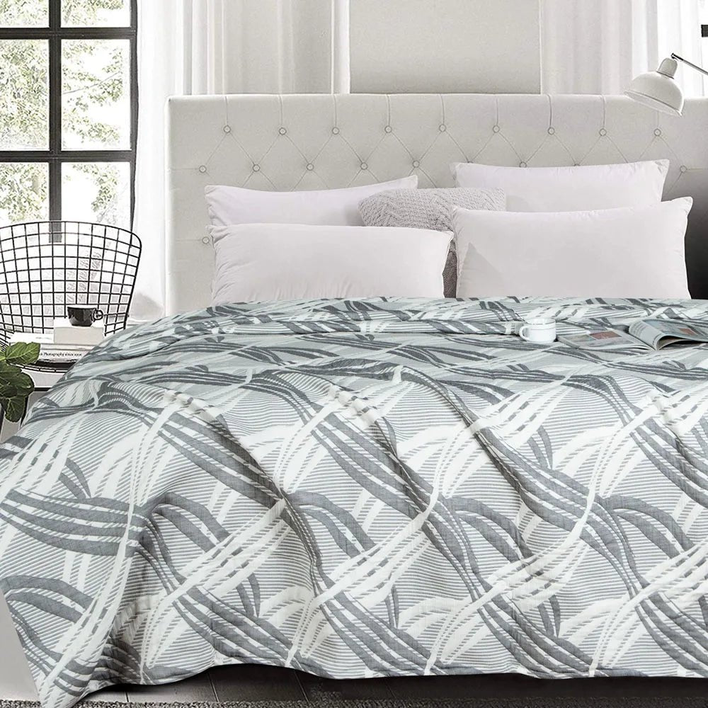 3 - Layer Cotton Muslin Bed Blanket - SomnusVeil