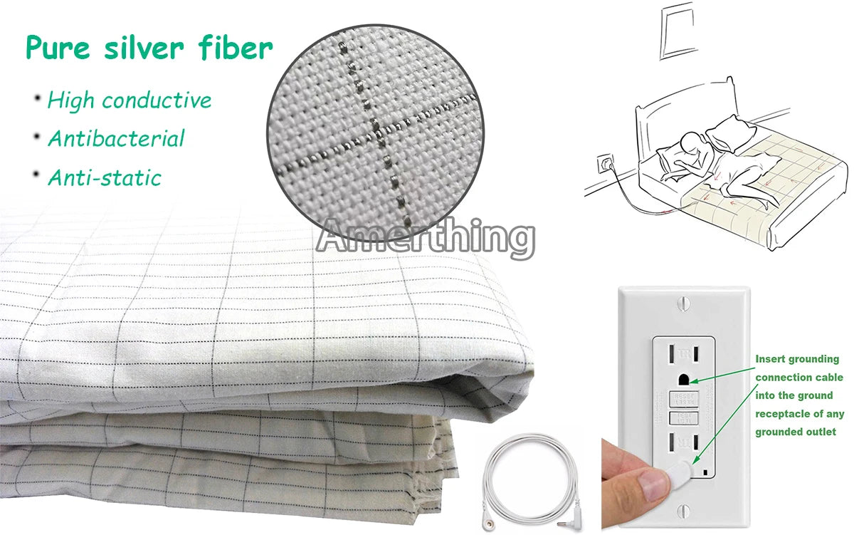 Silver Fiber Earthing Pillowcase