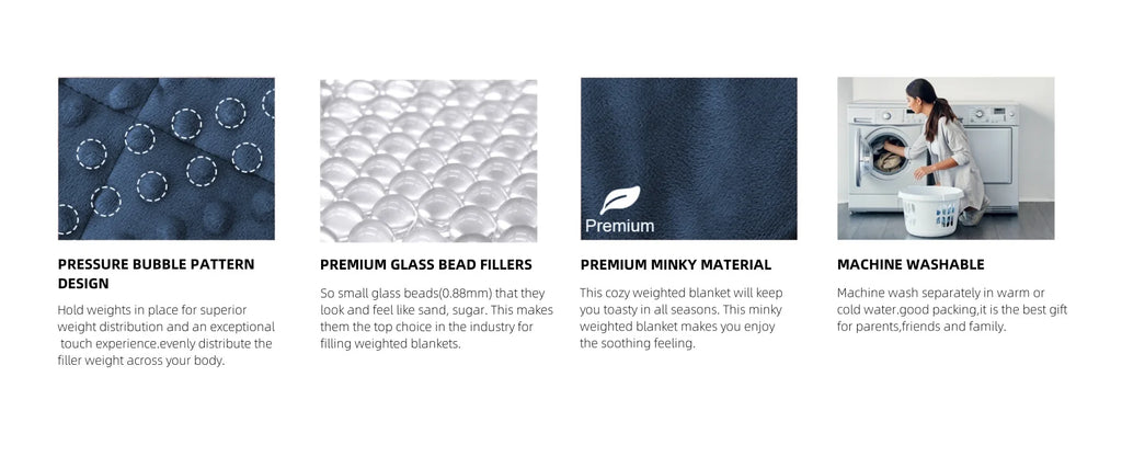 Navy Blue All Season Weighted Blanket