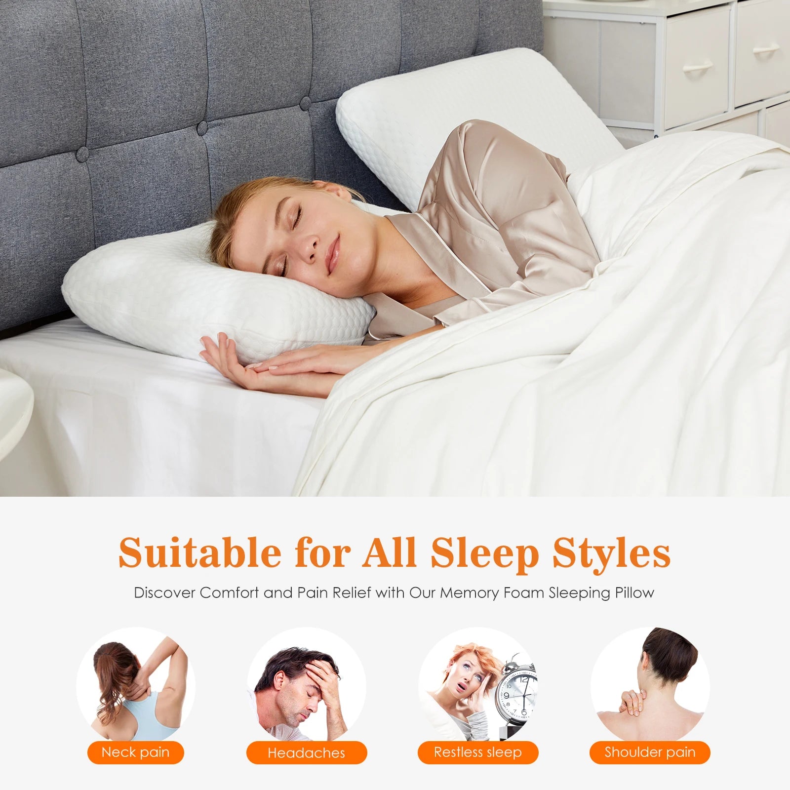 Standard Neck Memory Foam Pillow