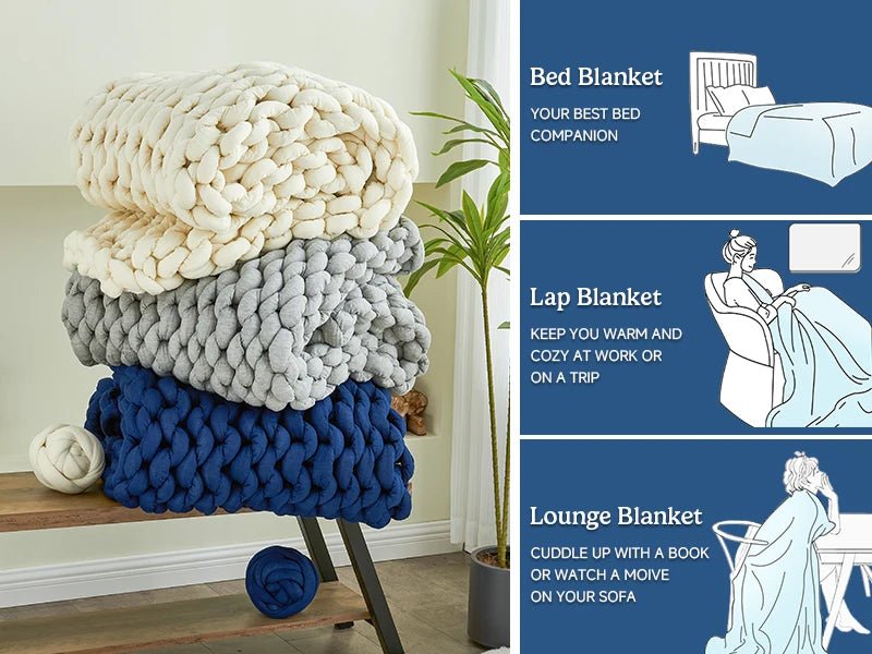 Chunky Knit Weighted Blanket - SomnusVeil