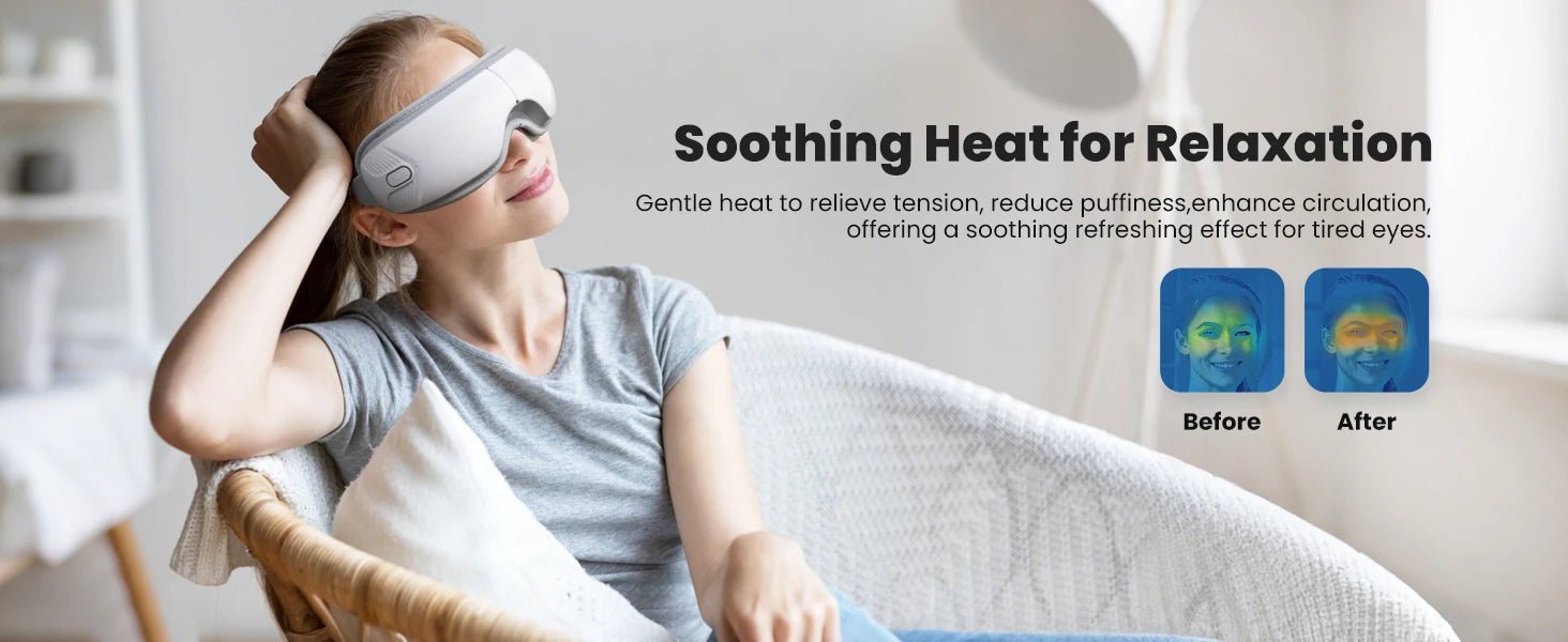 Heated Eye Massager with Bluetooth - SomnusVeil