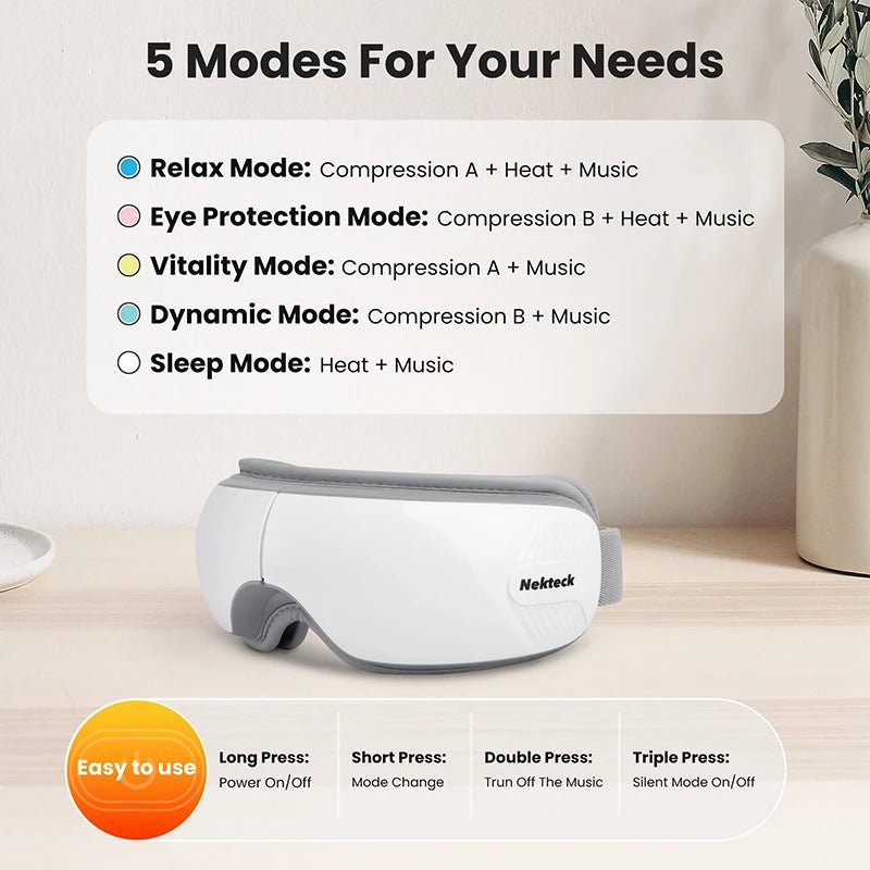 Heated Eye Massager with Bluetooth - SomnusVeil