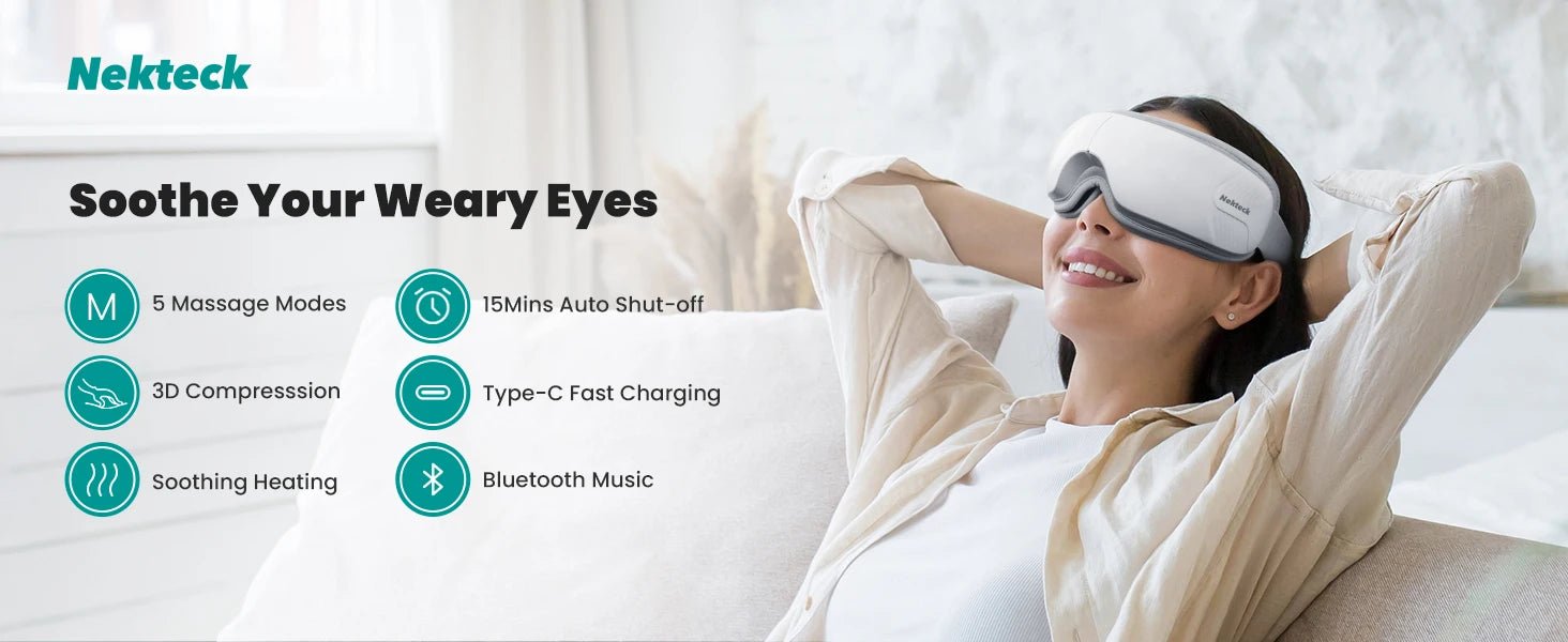 Heated Eye Massager with Bluetooth - SomnusVeil