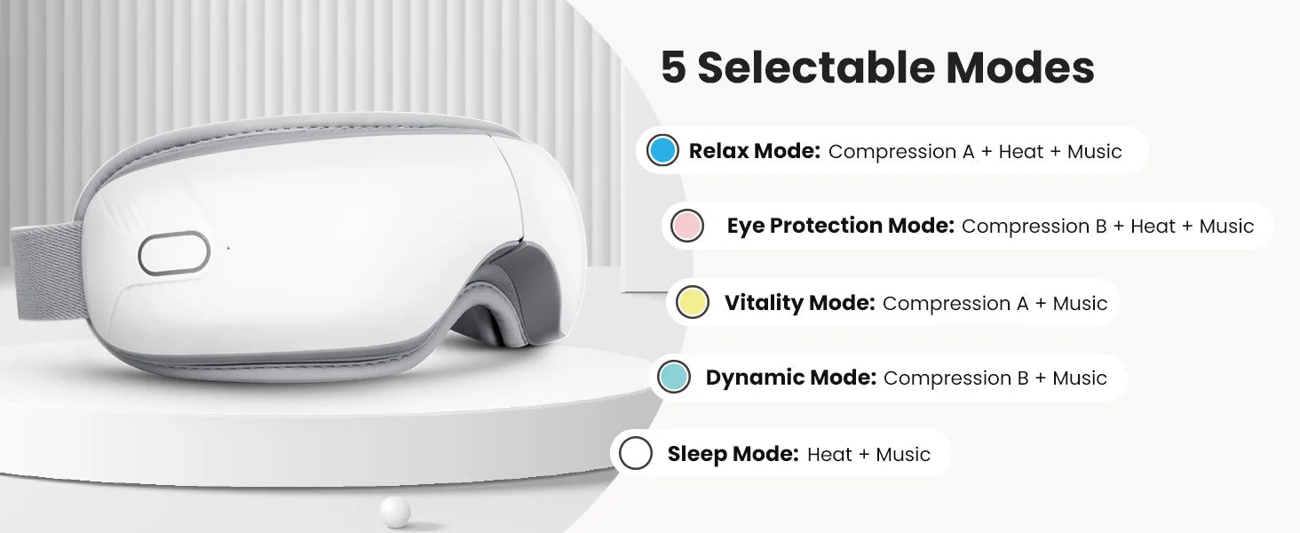 Heated Eye Massager with Bluetooth - SomnusVeil